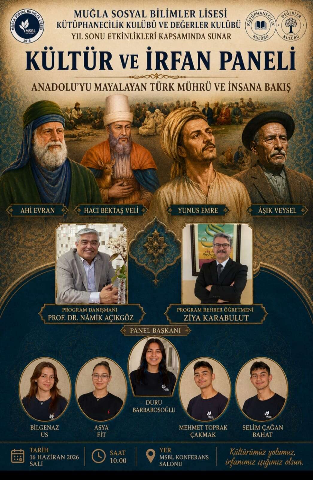 Anadolu’nun İrfan Mirası Muğla Sosyal Bilimler Lisesi’nde Gençlerin Dilinden Yankılandı 1